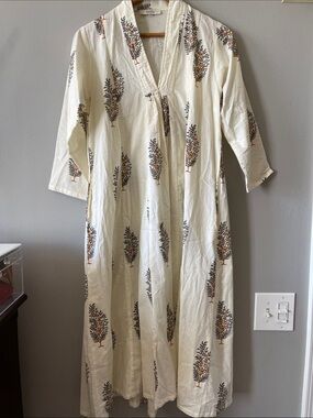 Mes Filles Sadie Caftan Boho Dress Botanical print